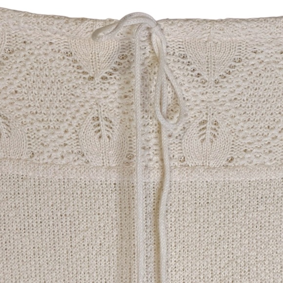 Wandering Sage Ivory Knit‎ Skirt 100% Cotton Peruvian Eco Sound Boho Festival XL - Picture 5 of 10